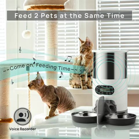 Comedero Automático WiFi 4.5L con App – Para Perros y Gatos