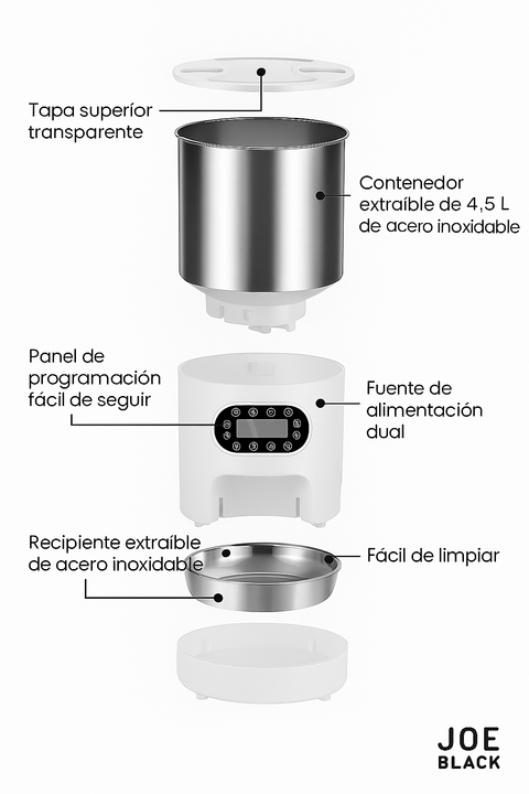Comedero Automático WiFi 4.5L con App – Para Perros y Gatos